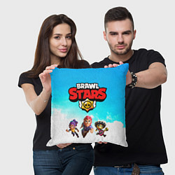 Подушка квадратная Brawl stars, цвет: 3D-принт — фото 2