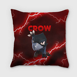 Подушка квадратная BRAWL STARS CROW, цвет: 3D-принт