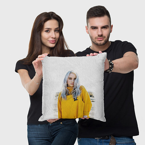 Подушка квадратная BILLIE EILISH / 3D-принт – фото 3