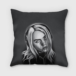 Подушка квадратная BILLIE EILISH, цвет: 3D-принт