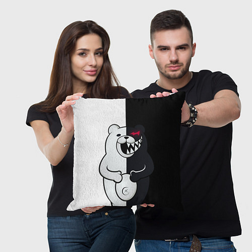 Подушка квадратная MONOKUMA / 3D-принт – фото 3