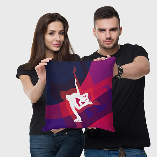 Подушка квадратная Фигурное катание / 3D-принт – фото 3