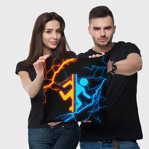 Подушка квадратная PORTAL / 3D-принт – фото 3