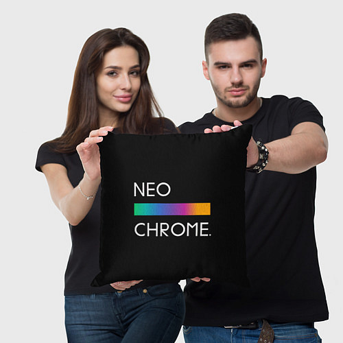 Подушка квадратная NEO CHROME / 3D-принт – фото 3