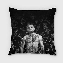 Подушка квадратная CONOR McGREGOR, цвет: 3D-принт