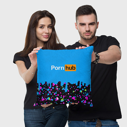 Подушка квадратная PornHub / 3D-принт – фото 3