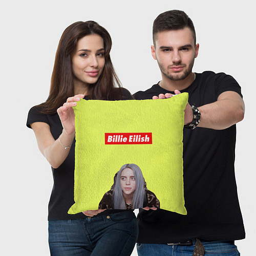 Подушка квадратная BILLIE EILISH / 3D-принт – фото 3