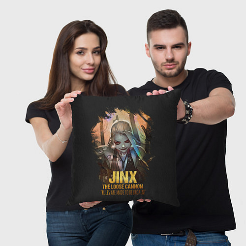 Подушка квадратная Jinx / 3D-принт – фото 3