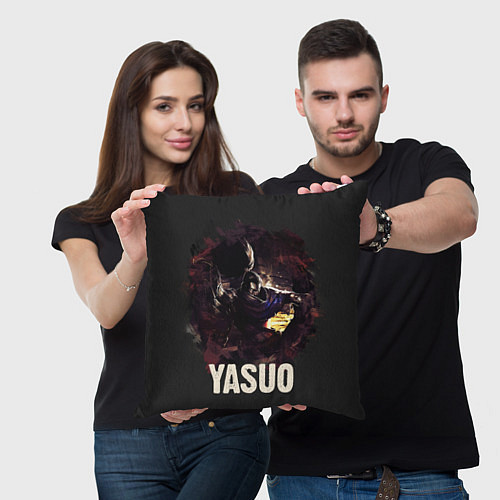 Подушка квадратная Yasuo / 3D-принт – фото 3