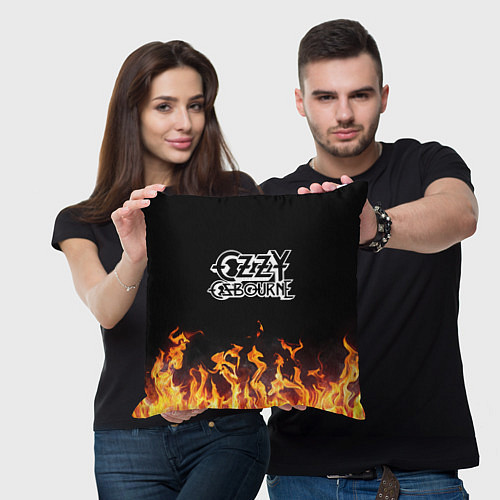 Подушка квадратная Ozzy Osbourne / 3D-принт – фото 3