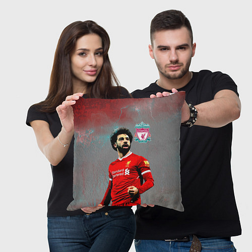 Подушка квадратная Mohamed Salah / 3D-принт – фото 3