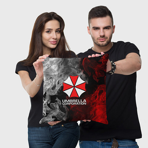 Подушка квадратная UMBRELLA CORP / 3D-принт – фото 3