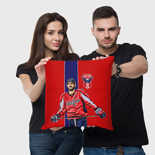 Подушка квадратная Ovechkin Capitals / 3D-принт – фото 3