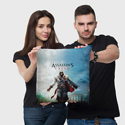 Подушка квадратная Assassins Creed, цвет: 3D-принт — фото 2