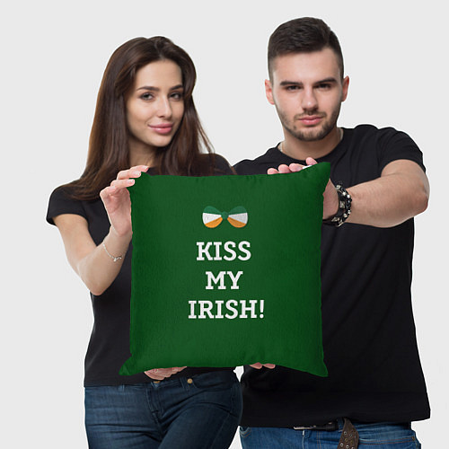 Подушка квадратная Kiss my Irish / 3D-принт – фото 3