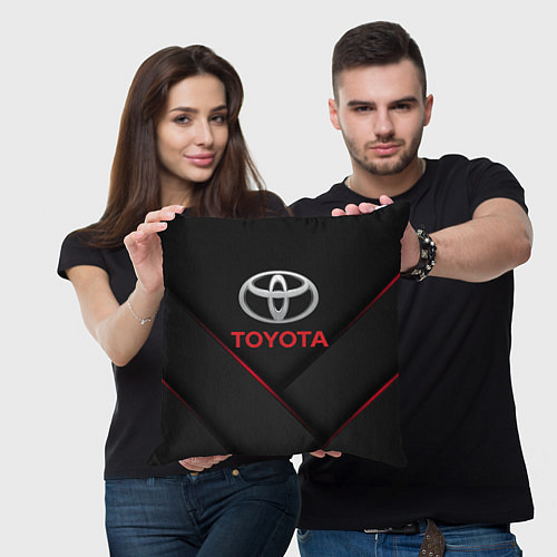 Подушка квадратная TOYOTA / 3D-принт – фото 3