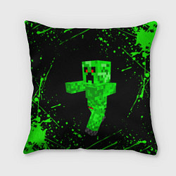 Подушка квадратная MINECRAFT CREEPER, цвет: 3D-принт