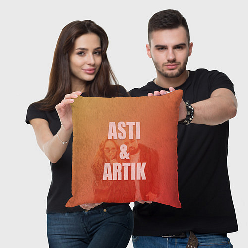 Подушка квадратная Artik & Asti / 3D-принт – фото 3