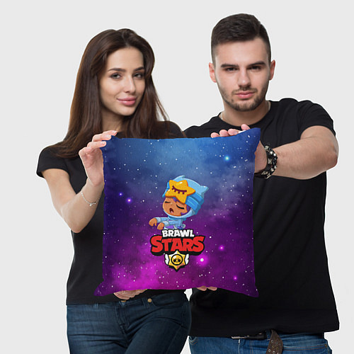 Подушка квадратная BRAWL STARS SANDY / 3D-принт – фото 3