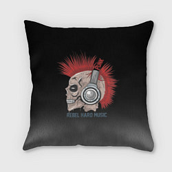 Подушка квадратная Rebel hard music, цвет: 3D-принт
