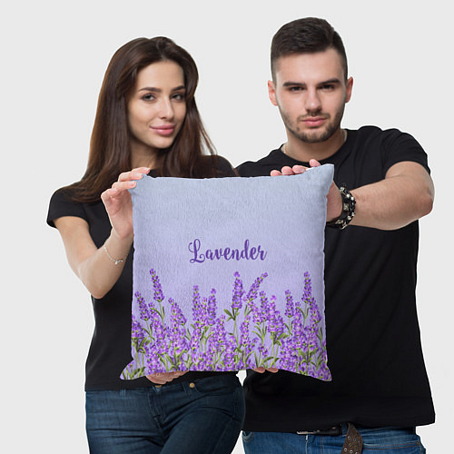 Подушка квадратная Lavander / 3D-принт – фото 3