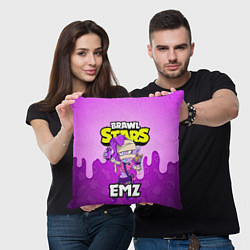 Подушка квадратная BRAWL STARS EMZ, цвет: 3D-принт — фото 2