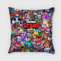 Подушка квадратная BRAWL STARS, цвет: 3D-принт