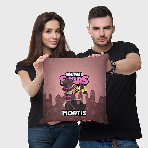 Подушка квадратная BRAWL STARS MORTIS / 3D-принт – фото 3