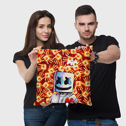 Подушка квадратная MARSHMELLO / 3D-принт – фото 3