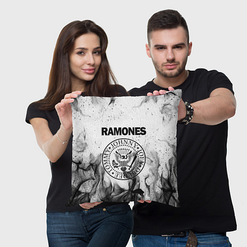 Подушка квадратная RAMONES / 3D-принт – фото 3