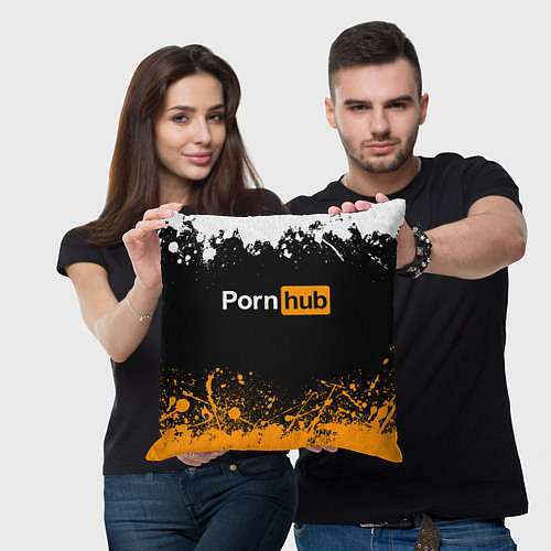 Подушка квадратная PORNHUB / 3D-принт – фото 3