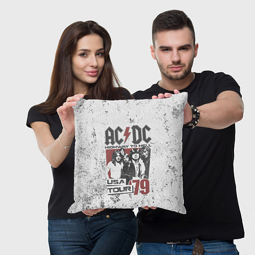 Подушка квадратная ACDC / 3D-принт – фото 3