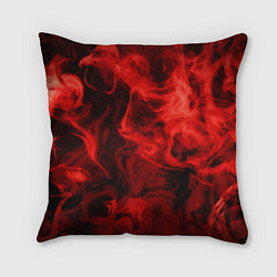 Подушка квадратная Красный дым, цвет: 3D-принт