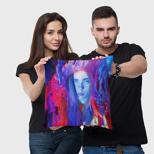 Подушка квадратная Billie Paint Colors / 3D-принт – фото 3