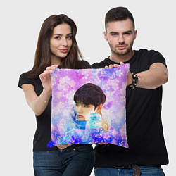 Подушка квадратная БТС 2020 Season Greeting Ви V, цвет: 3D-принт — фото 2