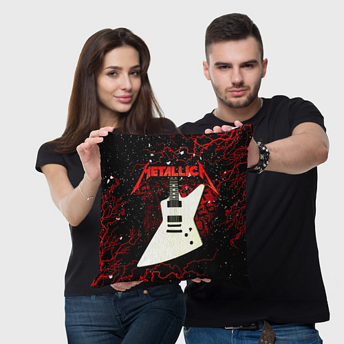 Подушка квадратная Metallica / 3D-принт – фото 3