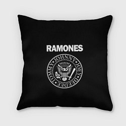 Подушка квадратная RAMONES, цвет: 3D-принт