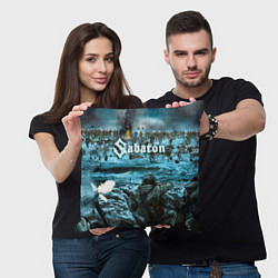 Подушка квадратная Sabaton, цвет: 3D-принт — фото 2