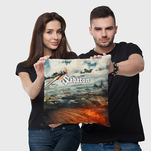 Подушка квадратная Sabaton / 3D-принт – фото 3
