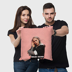 Подушка квадратная Billie Eilish, цвет: 3D-принт — фото 2