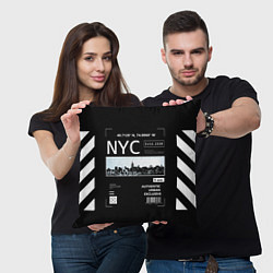 Подушка квадратная Off-White: NYC, цвет: 3D-принт — фото 2