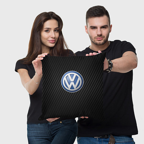 Подушка квадратная Volkswagen Logo / 3D-принт – фото 3