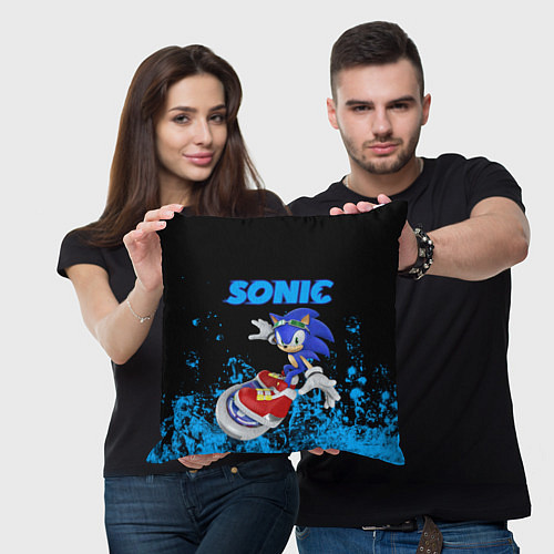 Подушка квадратная Sonic / 3D-принт – фото 3