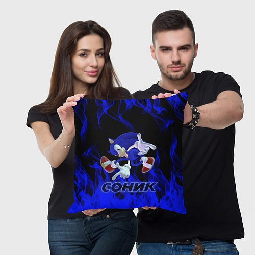 Подушка квадратная Sonic / 3D-принт – фото 3