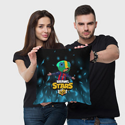 Подушка квадратная Leon Messi Brawl Stars, цвет: 3D-принт — фото 2