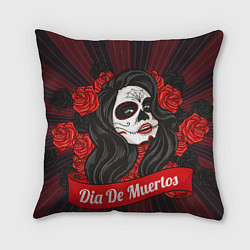 Подушка квадратная Dia de Muertos, цвет: 3D-принт