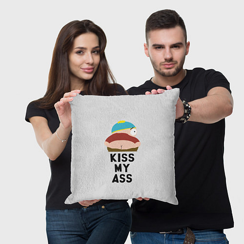 Подушка квадратная Kiss My Ass / 3D-принт – фото 3