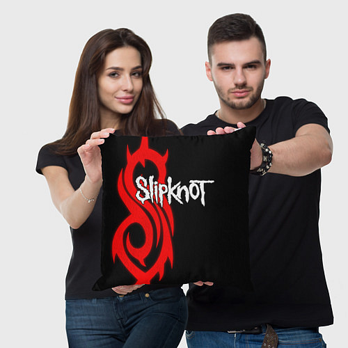 Подушка квадратная Slipknot 7 / 3D-принт – фото 3