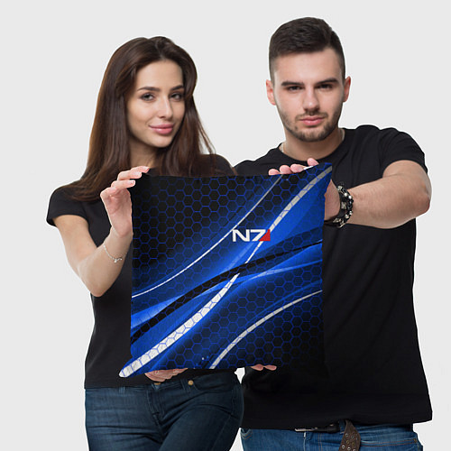Подушка квадратная MASS EFFECT N7 / 3D-принт – фото 3