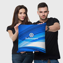 Подушка квадратная Volkswagen, цвет: 3D-принт — фото 2